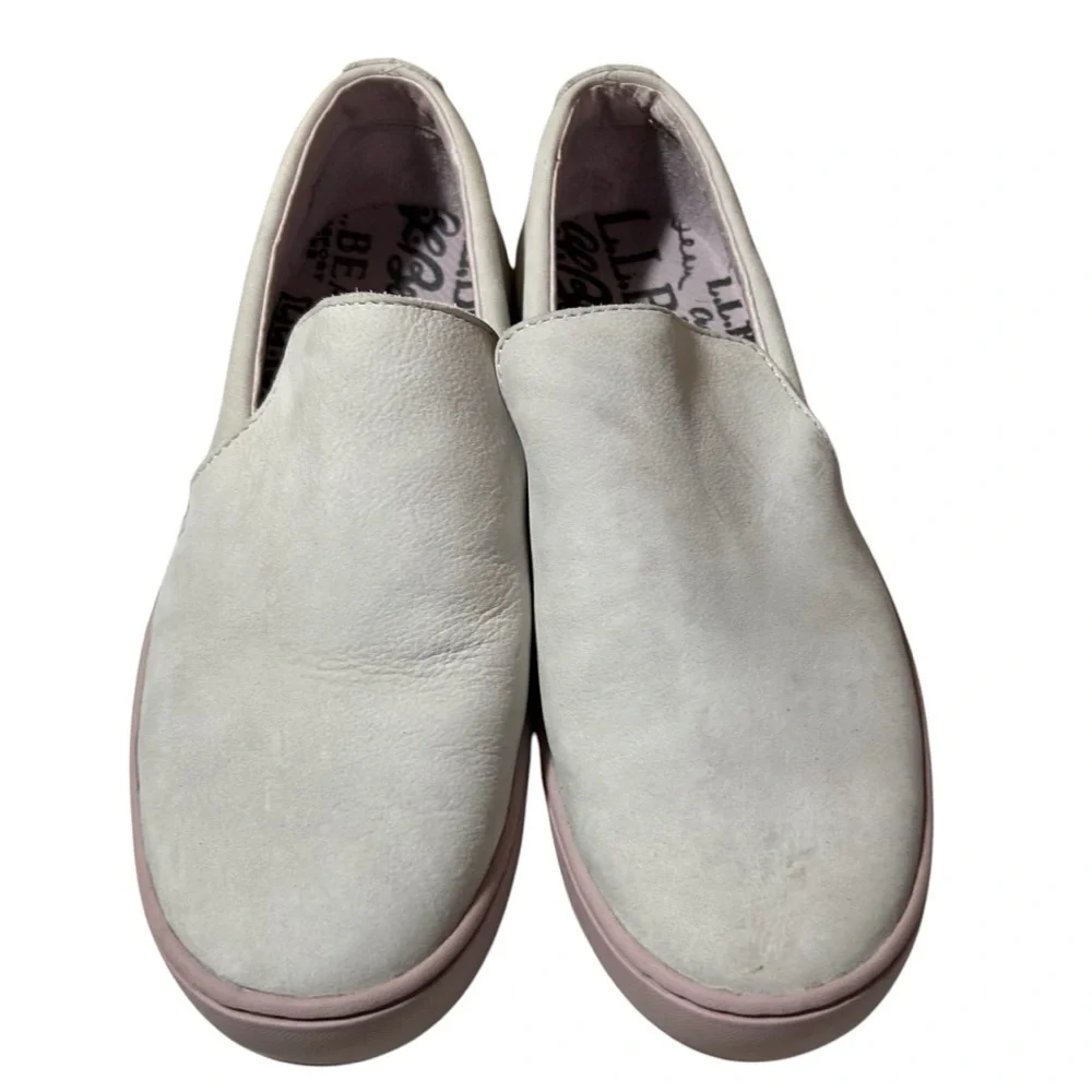 L.L.Bean Eco Bay Leather Slip-On Women's Flats Casual Shoes - Size 10